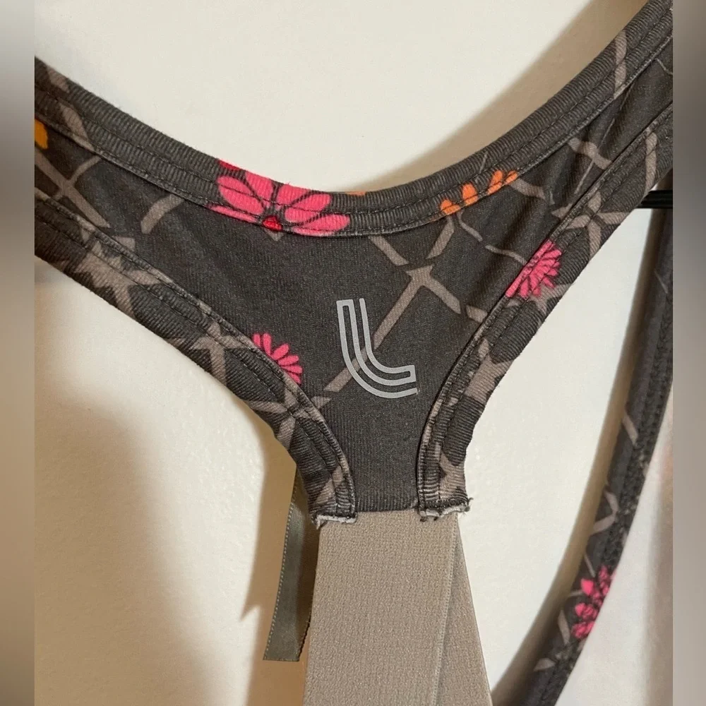 LOLE Tank Top L UPF 50 Wicking Quick Dry Stretch Yoga Run Fitness Floral Workout - Picture 3 of 8